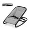 Babyjoy 2-in-1 Baby Bouncer & Rocker Infant Adjustable Folding Rocking Seat Light Gray/Beige/Gray